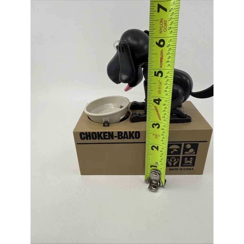 Black Lab Coin Bank Animated Puppy Dog Battery Operated Tested Choken-Bako